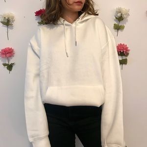 Cream oversized hoodie nasty gal